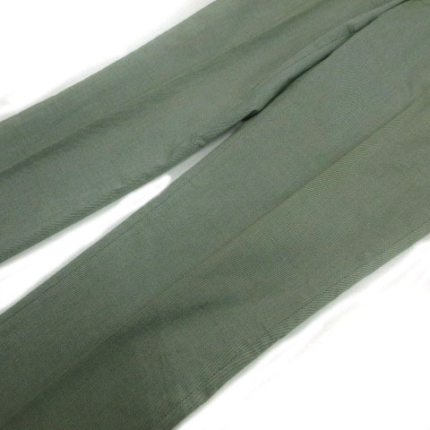 スーツセレクト SUIT SELECT パンツ スラックス コットン混 シンプル グリーン 緑 ウエスト73 メンズ_画像4