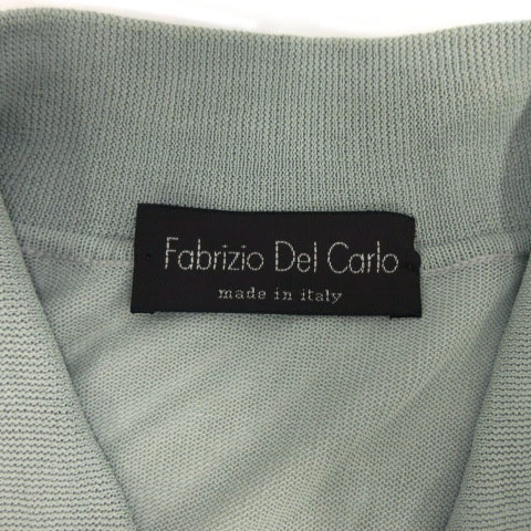 ファブリッツィオ デルカルロ Fabrizio Del Carlo シャツ 半袖 ニット イタリア製 グレー系 グリーングレー オレンジ M メンズ_画像7