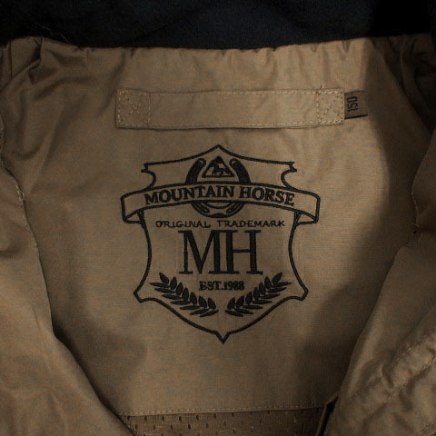  mountain hose MOUNTAIN HORSE jacket stand-up collar mesh lining Logo embroidery Brown tea 150 Kids 