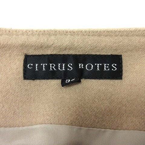  Citrus Notes CITRUS nOTES юбка в складку mi утечка длинный шерсть Anne gola.36 бежевый /YK женский 