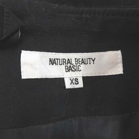 ナチュラルビューティーベーシック NATURAL BEAUTY BASIC 台形スカート ひざ丈 ウール XS 黒 ブラック /CT レディース_画像5