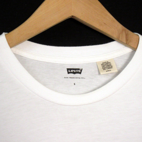 リーバイス Levi's Tシャツ ロンT プリント コットン S 白 ホワイト メンズ_画像6