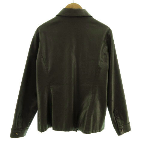  Scapa SCAPA jacket turn-down collar fake leather green group green series deep green 40 lady's 