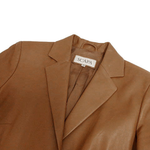  Scapa SCAPA jacket sheep leather ram leather tailored color single 2B brown group light brown group 38 lady's 