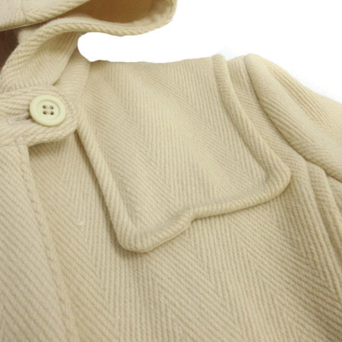 e Spee Be SPB duffle coat outer wool . simple Zip up ivory 2 lady's 