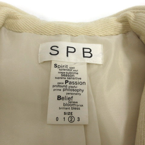 e Spee Be SPB duffle coat outer wool . simple Zip up ivory 2 lady's 