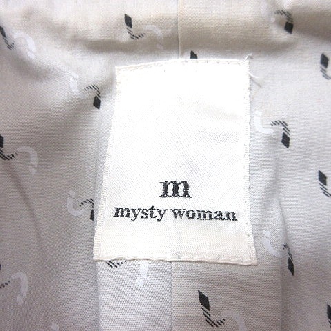 ミスティウーマン mysty woman コート ロング シングル 総裏地 ウール M 紺 ネイビー /MN レディース_画像6