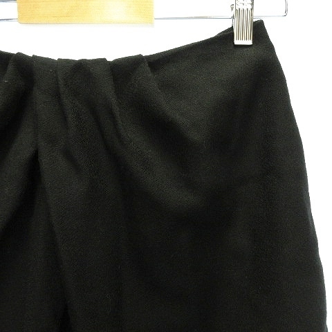  Ships SHIPS skirt tight knee height tuck gya The - made in Japan wool plain M black black bottoms lady's 