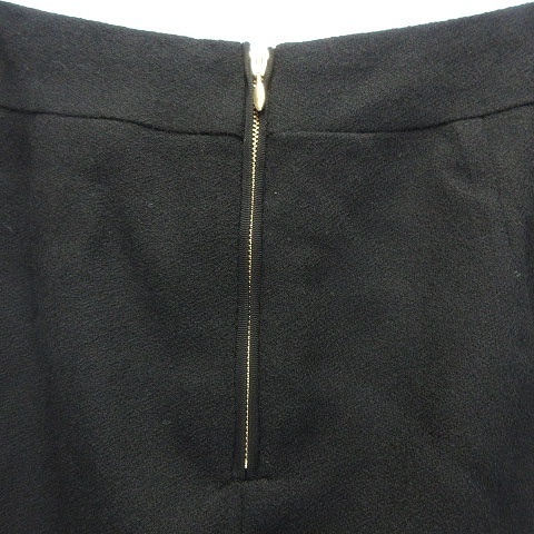  Ships SHIPS skirt tight knee height tuck gya The - made in Japan wool plain M black black bottoms lady's 