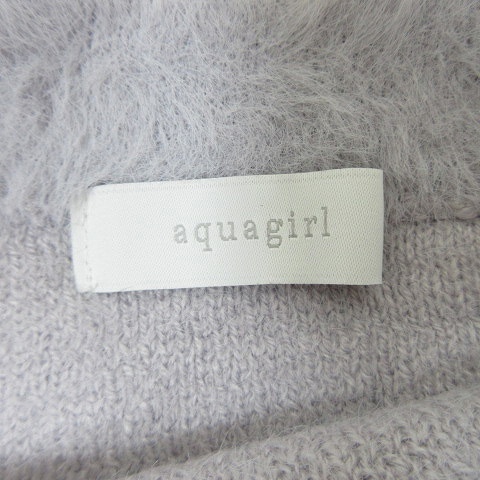 アクアガール aquagirl ニット セーター シャギー 長袖 ボトルネック ナイロン 紫 パープル /AAM17 レディースの画像9