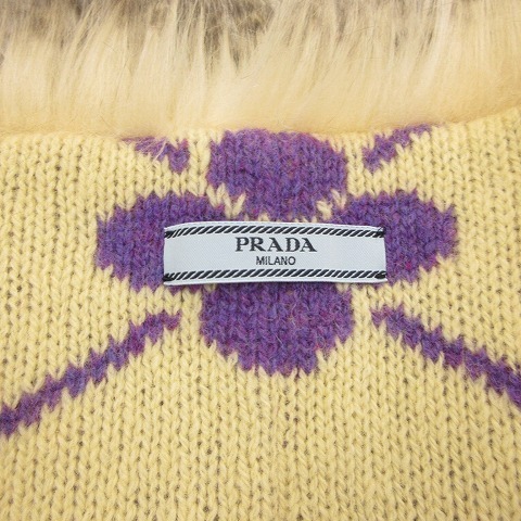 プラダ PRADA 21AW ランウェイ ポンチョ フェイクファー ジャガード