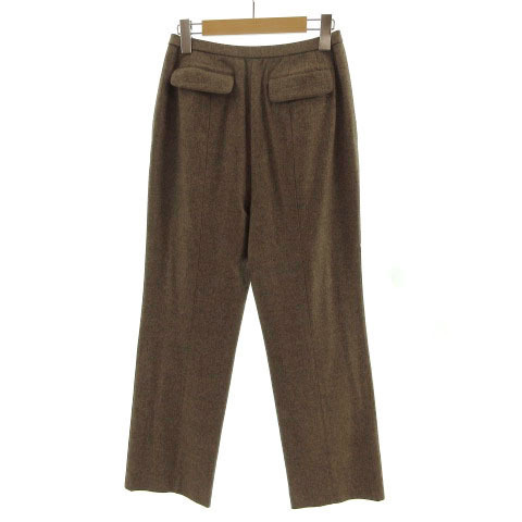  Leilian Leilian pants slacks wool . herringbone Brown tea 11 lady's 