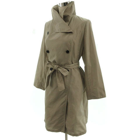  spec chioSPECCHIO пальто внешний воротник-стойка двойной лента ремень серый ju40 женский 