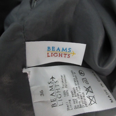 ビームスライツ BEAMS Lights フレアスカート ミニ丈 36 チャコールグレー /YM13 レディース_画像4