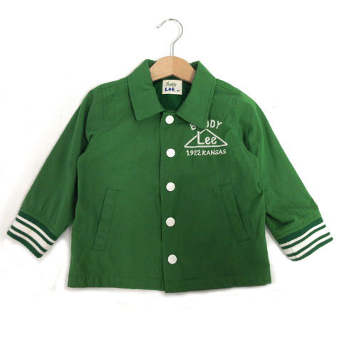  Lee LEE Buddy жакет джемпер отложной воротник Logo вышивка подкладка сетка зеленый зеленый белый 95 Kids 