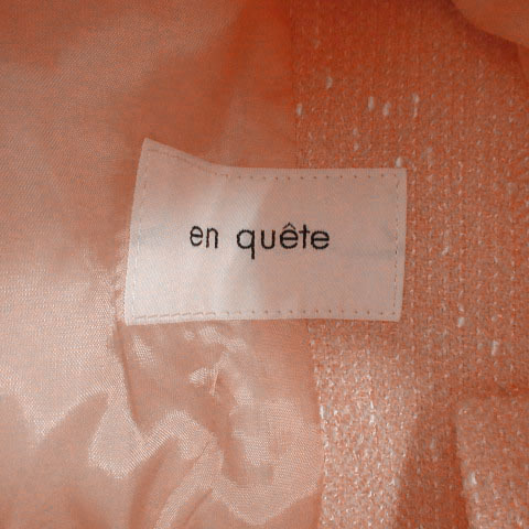 アンケート en quete スーツ フォーマル セットアップ ジャケット ステンカラー ベルト スカート ミディ丈 日本製 ピンク系 白 9_画像8