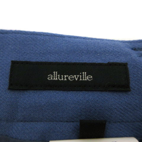 アルアバイル allureville パンツ テーパード ベルト付き シンプル ウール混 ブルー系 青系 1 レディース_画像6