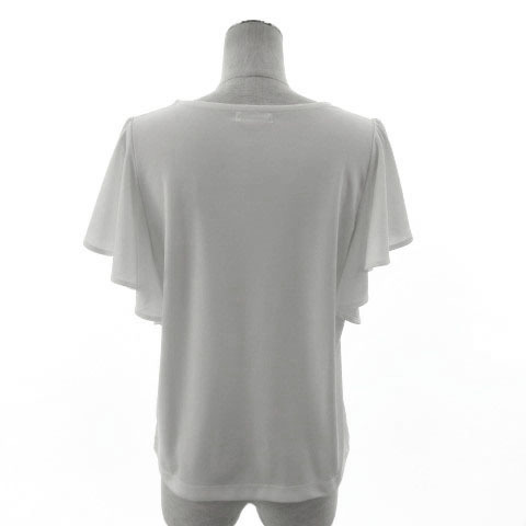 a-*ve*ve standard Michel Klein a.v.v standard cut and sewn short sleeves frill sleeve white M lady's 