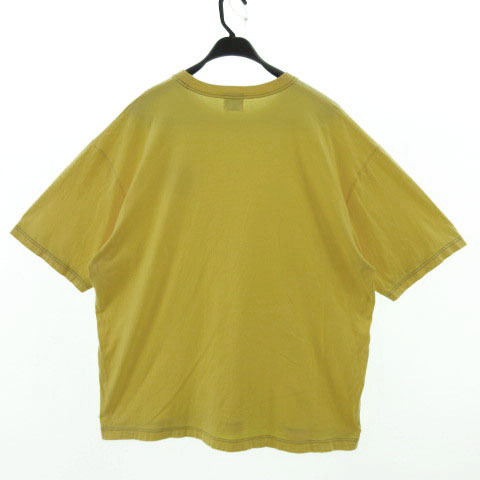 sinakobaSINA COVA T-shirt short sleeves Logo badge made in Japan yellow yellow color 4L large size men's 