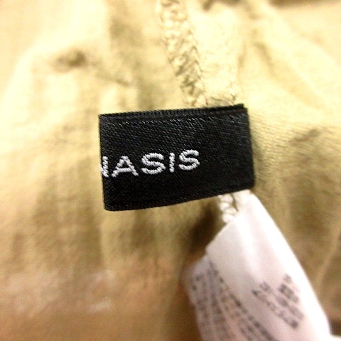  Jeanasis JEANASIS One-piece A line knee height long sleeve embroidery F khaki /RT #MO lady's 