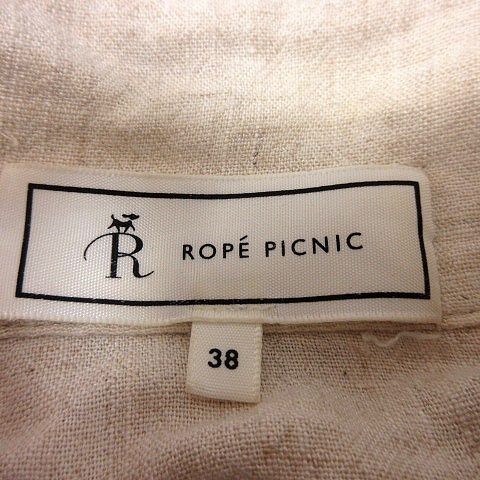 ロペピクニック ROPE Picnic シャツ ブラウス 長袖 麻混 リネン混 38 ライトベージュ /RT ■MO レディース_画像6