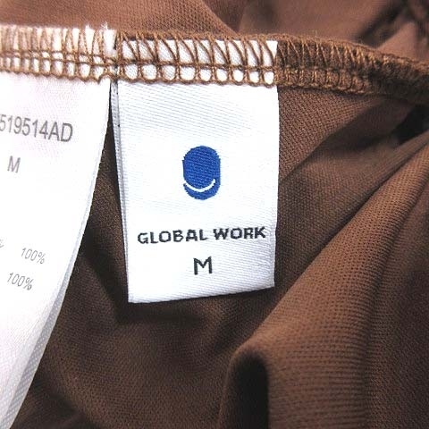 グローバルワーク GLOBAL WORK プリーツスカート ロング サテン M 茶 ブラウン /CT ■MO レディース_画像5