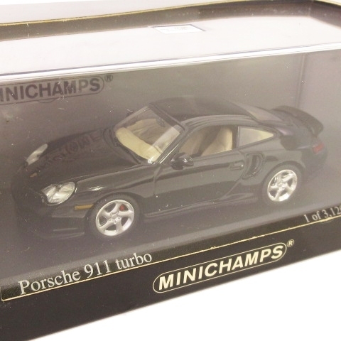 未使用品 ミニチャンプス MINICHAMPS ポルシェ Porsche 911 turbo 2000 1/43 ミニカー 自動車 模型 Black 黒 ブラック_画像2