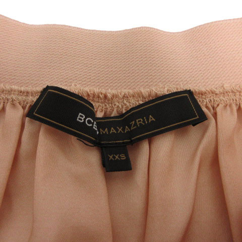 ビーシービージーマックスアズリア BCBGMAXAZRIA スカート ミニ フレア ウエストゴム シルク サーモンピンク XXS レディース_画像5