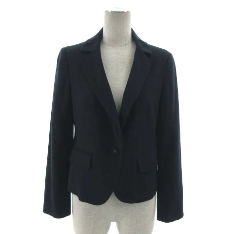  SunaUna Sunauna jacket tailored color single 1B cotton . navy navy blue 38 lady's 