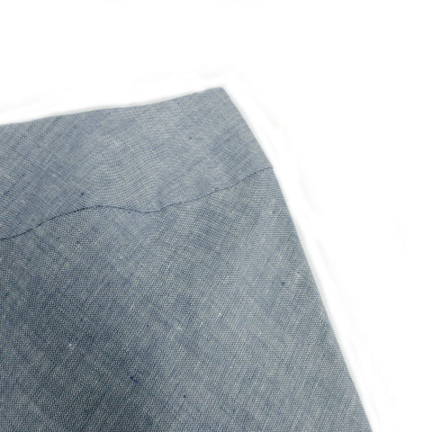 ギャルリーヴィー GALERIE VIE トゥモローランド スカート ロング丈 リネン100％ 日本製 ブルー 青 ホワイト 白 0 レディース_画像2