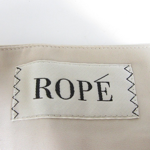 ロペ ROPE スカート フレア 膝丈 タック 36 ベージュ kz2638 レディースの画像4