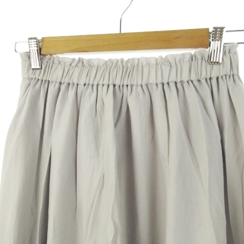  La Totalite La TOTALITE skirt flair mi leak long thin sia-38 light gray /AH7 * lady's 