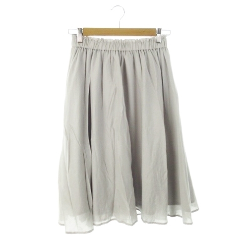  La Totalite La TOTALITE skirt flair mi leak long thin sia-38 light gray /AH7 * lady's 