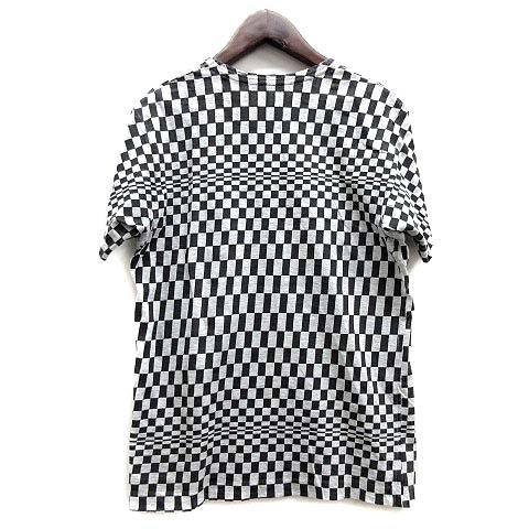 コムデギャルソン COMME des GARCONS チェッカー Tシャツ 半袖 クルーネック グレー ブラック AD2000 レディース_画像2