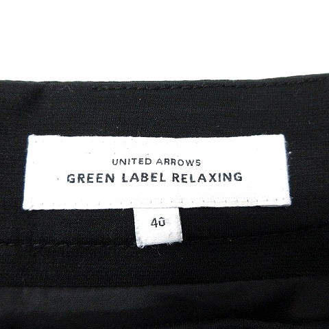 グリーンレーベルリラクシング ユナイテッドアローズ green label relaxing タイトスカート ひざ丈 40 黒 ブラック /MN レディース_画像5
