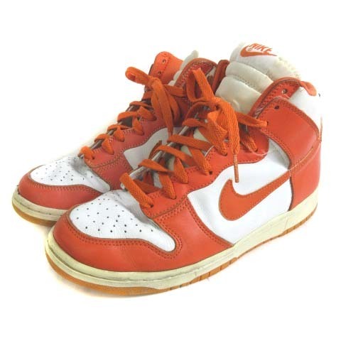 ナイキ NIKE 630335 811 00 98年製 DUNK HIGH シラキュース WHITE ORANGE スニーカー シューズ ハイカット ホワイト オレンジ 27 ★AA☆_画像2