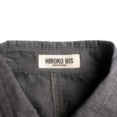  Hiroko винт HIROKO BIS рубашка блуза tuck длинный рукав хлопок 9 темно-синий темно-синий женский 