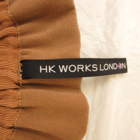 エイチケーワークスロンドン HK WORKS LONDON パンツ ロング ワイド 茶 M *T528 レディース_画像3