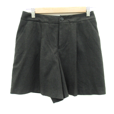  Michel Klein MICHEL KLEIN culotte short pants short bread plain wool .38 dark gray /YK11 lady's 