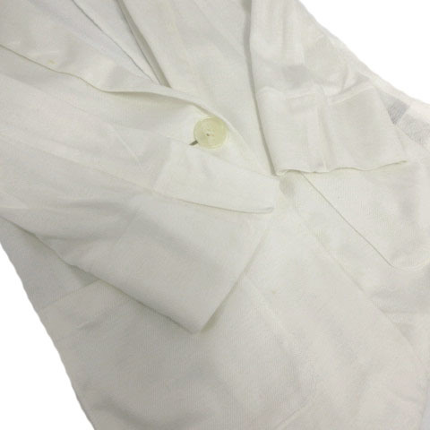 ロートレアモン LAUTREAMONT ジャケット テーラードカラー アウター 七分袖 シンプル ホワイト 白 38 レディース_画像3