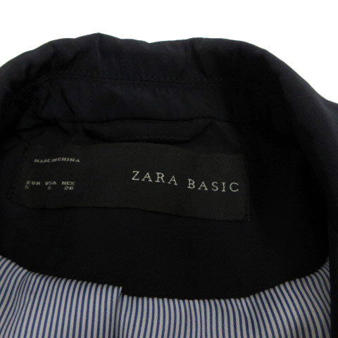 ザラ ベーシック ZARA BASIC コート トレンチコート アウター 羽織り リボンベルト ネイビー 紺 S レディース_画像6