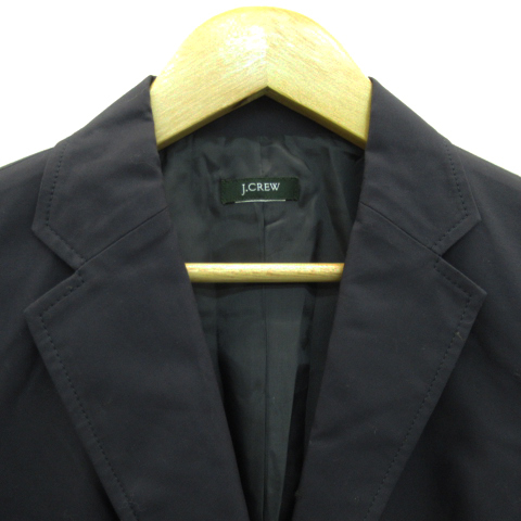 ジェイクルー J.CREW テーラードジャケット ミドル丈 シングルボタン 無地 S 紺 ネイビー /YK32 レディース_画像3