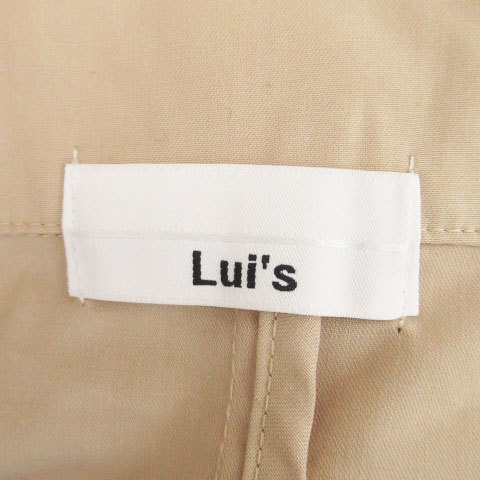 ルイス Lui's スプリングコート オープンカラー ミドル丈 ダブルボタン S ベージュ /HO5 メンズ_画像4