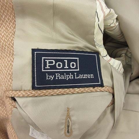 ポロ バイ ラルフローレン Polo by Ralph Lauren テーラードジャケット シングル 2B サイドベンツ USA製 ベージュ /YT メンズ_画像4