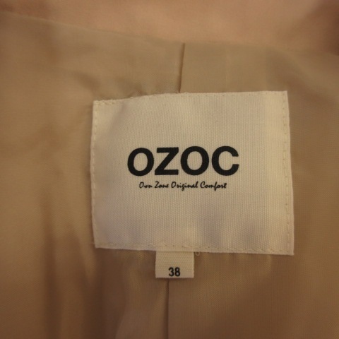 オゾック OZOC テーラードジャケット 長袖 ベージュ 38 *E169 レディース_画像3