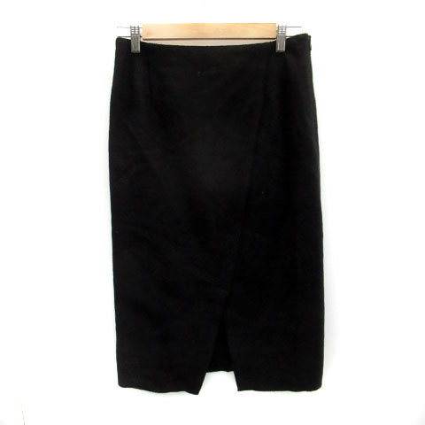  And A and A tight skirt mi leak height slit wool 1 black black /MS9 lady's 