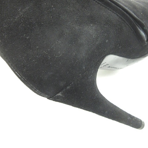 ボッテガヴェネタ BOTTEGA VENETA デザイン ショート ブーツ ブーティ スエード 黒 ブラック 35.5 約22.5cm 0826 レディース_画像6