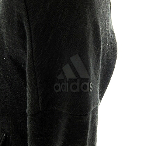 アディダス adidas ジャケット ライダース ダブル 長袖 薄手 コットン 無地 XS 黒 ブラック アウター /MO レディース_画像6
