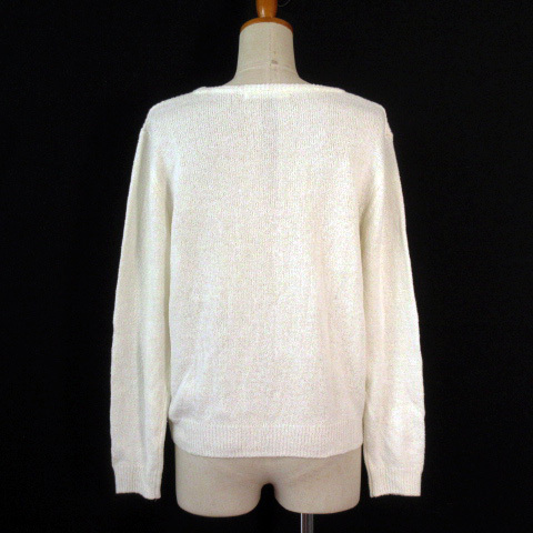  ef-de ef-de cut and sewn knitted wool .15 white white lady's 