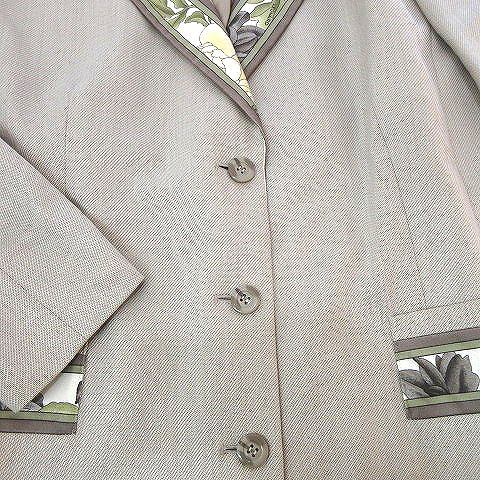 レオナール LEONARD FASHION 美品 スカートスーツ セットアップ 花柄